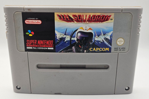 U.N. Squadron (1991) SNES box