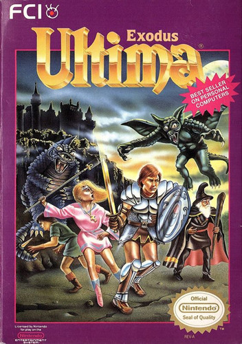 Ultima III: Exodus (1983) NES box