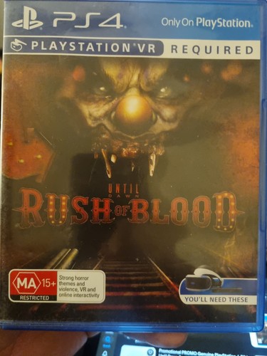 Until Dawn: Rush of Blood (2016) PlayStation 4 box