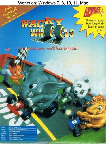Wacky Wheels (1994) Windows box