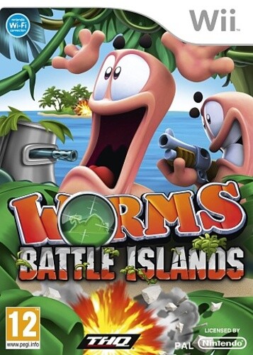 Worms: Battle Islands (2010) Wii box
