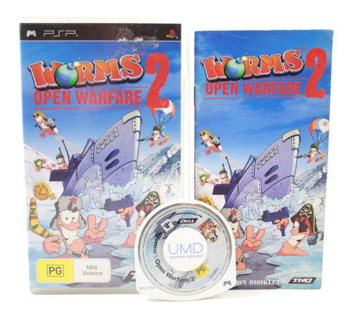 Worms: Open Warfare 2 (2007) PlayStation Portable box