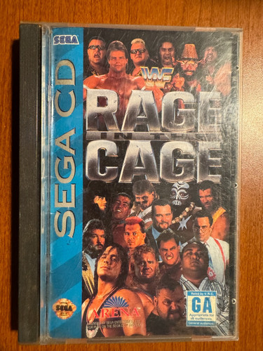 WWF Rage in the Cage (1993) Mega-CD box