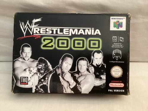 WWF WrestleMania 2000 (1999) Nintendo 64 box