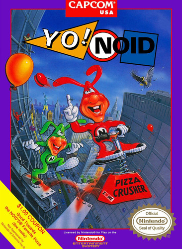 Yo! Noid (1990) NES box